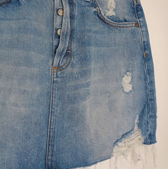 Free People Boyish by Her Corey Sz 28 Distressed Denim Skirt - Picture 6 of 15